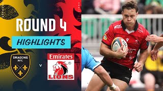 Dragons RFC v Emirates Lions  Highlights  Round 4  URC 202425 [upl. by Sokcin977]