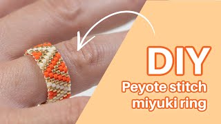 Ring maken met Miyuki Kraaltjes peyote stitch [upl. by Araf]