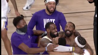 Lakers Celebrate Their 2020 NBA Championship  Final Moments Of Game 6 [upl. by Lightfoot]