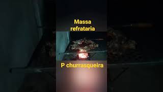 massa refratária para churrasqueira refrataria [upl. by Ahsiekahs]