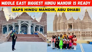 अबू धाबी में सबसे बड़ा हिंदू मंदिर हुआ तैयार 😍 Exclusive Video BAPS Abu Dhabi Hindu Mandir [upl. by Fokos203]