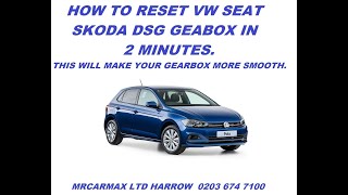 How to reset Polo golf skoda audi Dsg gearbox Mechatronic unit reset Adaptation dsg P17BF P189C [upl. by Gwendolen726]