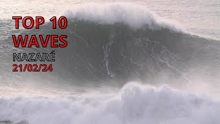 TOP 10 BEST WAVES of NAZARÉ 210224 [upl. by Bamford]