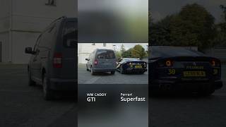 WW Caddy VS Ferrary Superfast automobile luxurycar [upl. by Ahsal]