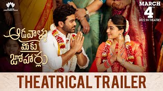 Aadavallu Meeku Johaarlu Theatrical Trailer  Sharwanand Rashmika Mandanna  Tirumala Kishore  DSP [upl. by Kopans]