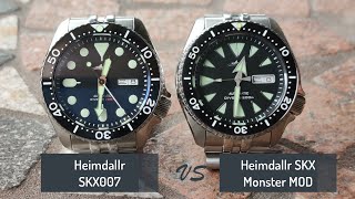 Heimdallr SKX007 vs Heimdallr Monster Mod [upl. by Htims]