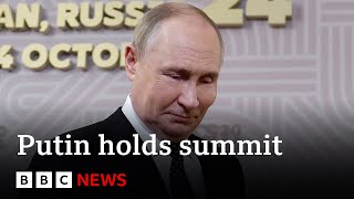 Vladmir Putin greats leaders at Brics summit in Russia  BBC News [upl. by Kataway]