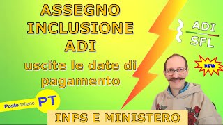 ASSEGNO INCLUSIONE ADI USCITE LE DATE DI PAGAMENTO A GENNAIO E FEBBRAIO [upl. by Bresee]