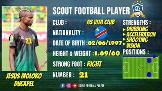 JESUS MOLOKO DUCAPEL 🔵 WINGER 🔵 AS VITA CLUB 🔵 BEST OF 20212020 HD [upl. by Rosie]