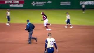 Florida State softballs Michaela Edenfield hits 2 home runs vs Florida International [upl. by Nellda]