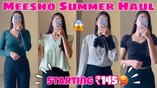 Trendy SUMMER TOPs from MEESHO  TryOn Haul  Starting from ₹145😱 [upl. by Esilehc]