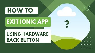 Ionic 7  How to exit the App using hardware back button [upl. by Corrianne]