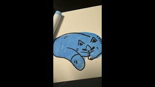 Immersive painting  is a lazy kitten🐱 Acrylic Marker Series of Learning Spakes Healing Depart [upl. by Umeh]