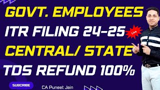 ITR Filing Online for Government Employees  Government Employees ITR Filing Central or State Govt [upl. by Alad]