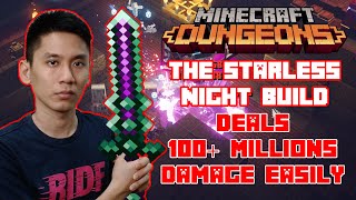 The Starless Night Build with Void Strike Deals 100 Million Damage Easily Minecraft Dungeons [upl. by Ynehpets]