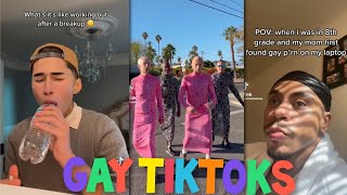 Not so straight TikToks Part 2  Gay Tiktoks [upl. by Foy]