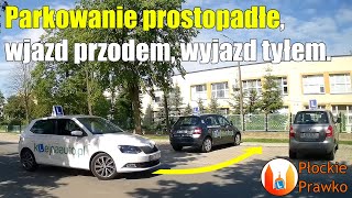 Parkowanie prostopadłe  wjazd przodem wyjazd tyłem Porady egzaminacyjne 4 [upl. by Nitsugua]