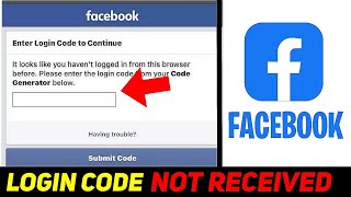 Facebook Login Code Not Received Fix✅  Facebook Code Not Received 2024 [upl. by Laspisa]