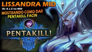 COMO DAR PENTAKILL DE LISSANDRA COM O MONO NO MID [upl. by Esorbma]