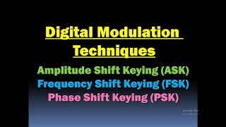 ASK FSK PSK Modulation  Digital Modulation Techniques  Amplitude Frequency and Phase Shift Keying [upl. by Dorina194]