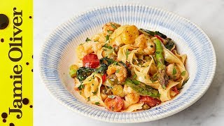 JAMIES SPECIALS  Spring Langoustine Tagliatelle  Jamie’s Italian [upl. by Elenahc]