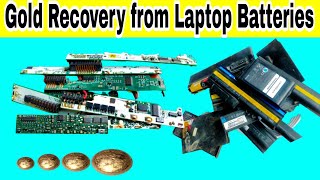 Gold Recovery from Laptop BatteriesHow to recover gold from computer scrap goldbusinesscomputer [upl. by Juliet]