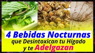 4 Bebidas Nocturnas que Desintoxican tu Hígado y te Adelgazan [upl. by Wald]