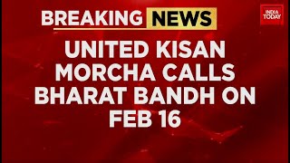 Farmers Protest News Nationwide Bharat Bandh Called By United Kisan Morcha On 16th February [upl. by Margaux]