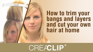 How to trim your bangs and layers and cut your own hair at homeCreaClip Commercial [upl. by Aliam]