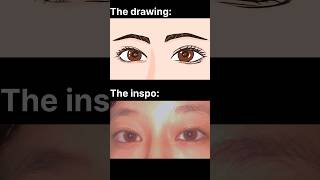 the drawing vs the inspo it sucks ik help drawing eyes [upl. by Nonac]