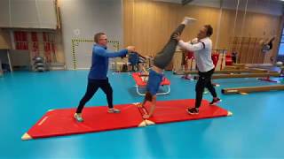 Pole vault exercises with Sondre Guttormsen  Flexibility Core Drills Gymnastics [upl. by Anuaf]