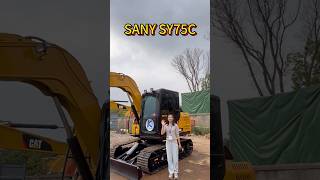 Mini excavator SANY SY75 with good codition SANY SY75 miniexcavator kaixiaomachinery fyp [upl. by Llet]