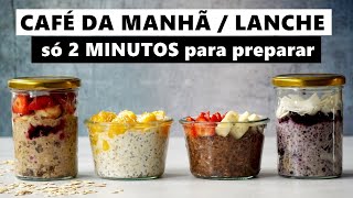 AVEIA ADORMECIDAOVERNIGHT OATS  café da manhã saudável e vegano [upl. by Dranal]