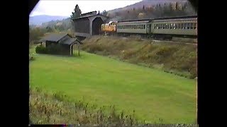 Covered Bridge on the Lamoille Valley RR in Vermont 10131990 [upl. by Jannel]