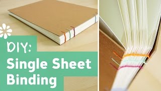 DIY Single Sheet Bookbinding Tutorial  Sea Lemon [upl. by Crichton821]