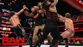 Reigns vs Rollins vs Owens vs Strowman vs Jericho — Fatal 5Way Match Raw Nov 7 2016 [upl. by Deacon]