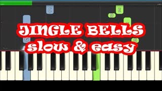 Jingle Bells Slow Easy Piano Tutorial [upl. by Ttessil545]