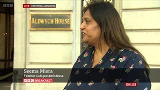 Seema Misra Former Post Office SubPostmistress On BBC Breakfast 26062024 [upl. by Mahtal376]