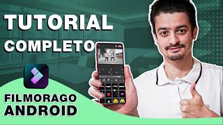 Tutorial Completo Como editar VÍDEOS pelo Android usando o FilmoraGo [upl. by Enyal251]