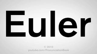 How To Pronounce Euler [upl. by Udela]