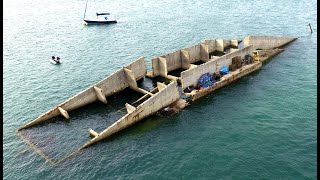 Hayling Islands Abandoned Phoenix Caisson part of Mulberry Harbour [upl. by Gladi]