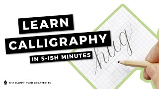 Learn Calligraphy in 5ish Minutes With Just a PENCIL [upl. by Zales232]