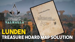 Assassins Creed Valhalla Lunden Treasure Hoard Map Solution [upl. by Cyprus625]