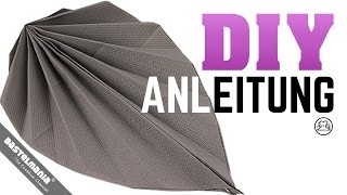 SERVIETTEN FALTEN Anleitung Blatt Fächer Hochzeit  DIY NAPKIN FOLDING Instruction Leaf Fan Wedding [upl. by Areta]