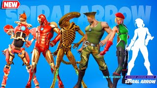 Street Fighter CAMMYs Emote quotSpiral Arrowquot on Legendary Skins in Fortnite [upl. by Elagibba]