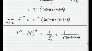 Mod01 Lec02 de Moivres Formula and Stereographic Projection [upl. by Watts]