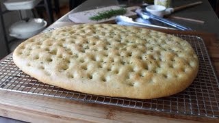 Focaccia Recipe  Italian Flat Bread with Rosemary and Sea Salt [upl. by Buckley]