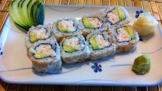 Sushi como hacer California roll california rollo [upl. by Siloum]