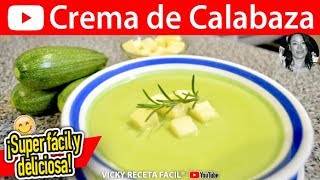 Cómo hacer CREMA DE CALABAZA  VickyRecetaFacil [upl. by Daughtry]