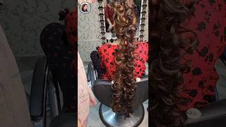 Quick and easy hairstyle for long hairs  wedding hairstylelashesbeautyparlour shortvideo [upl. by Anividul]